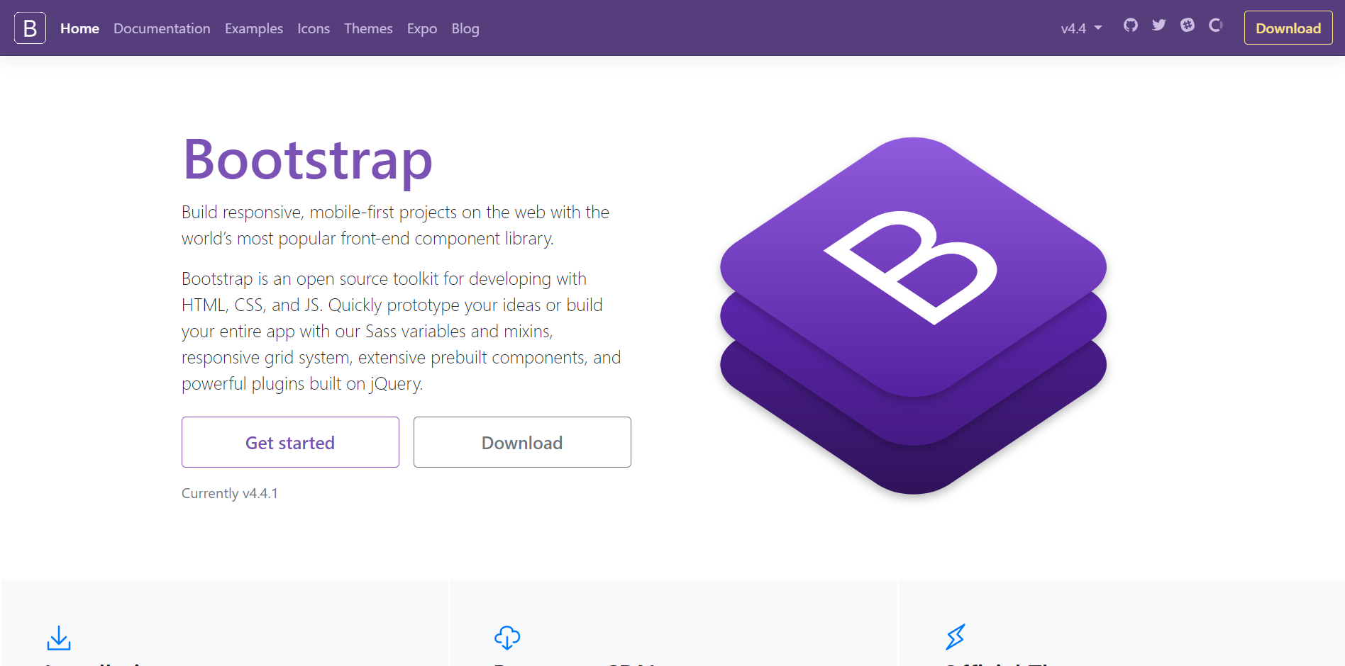 Bootstrap landing page