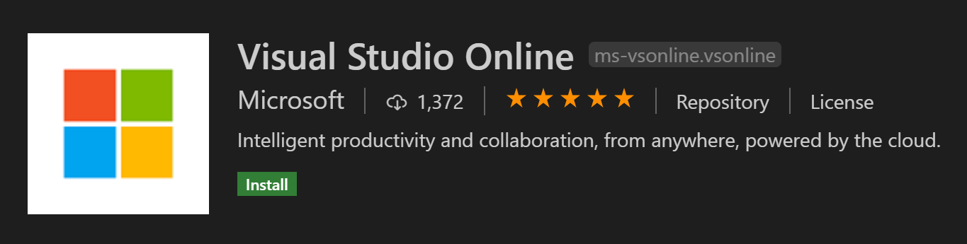 Visual Studio Online extension