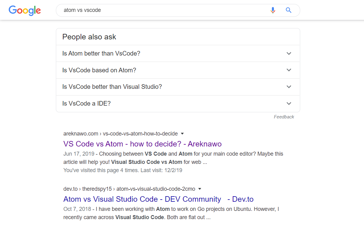 Search results for "atom vs vscode"