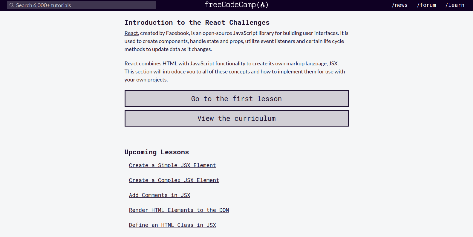 FreeCodeCamp React Challenges