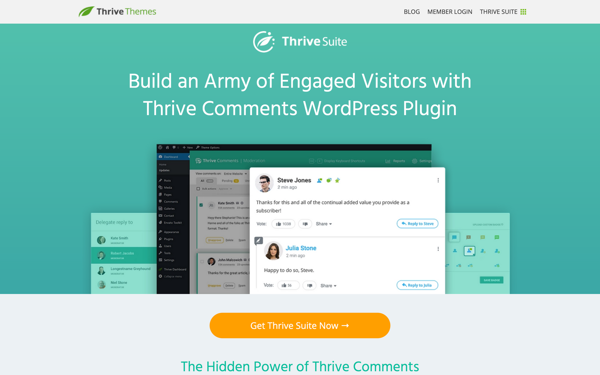 Thrive Comments landing page
